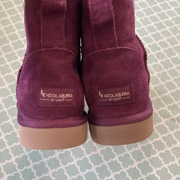 NWOT Koolaburra by UGG Purple Suede Booties 8 & Care Kit - Picture 7 of 10